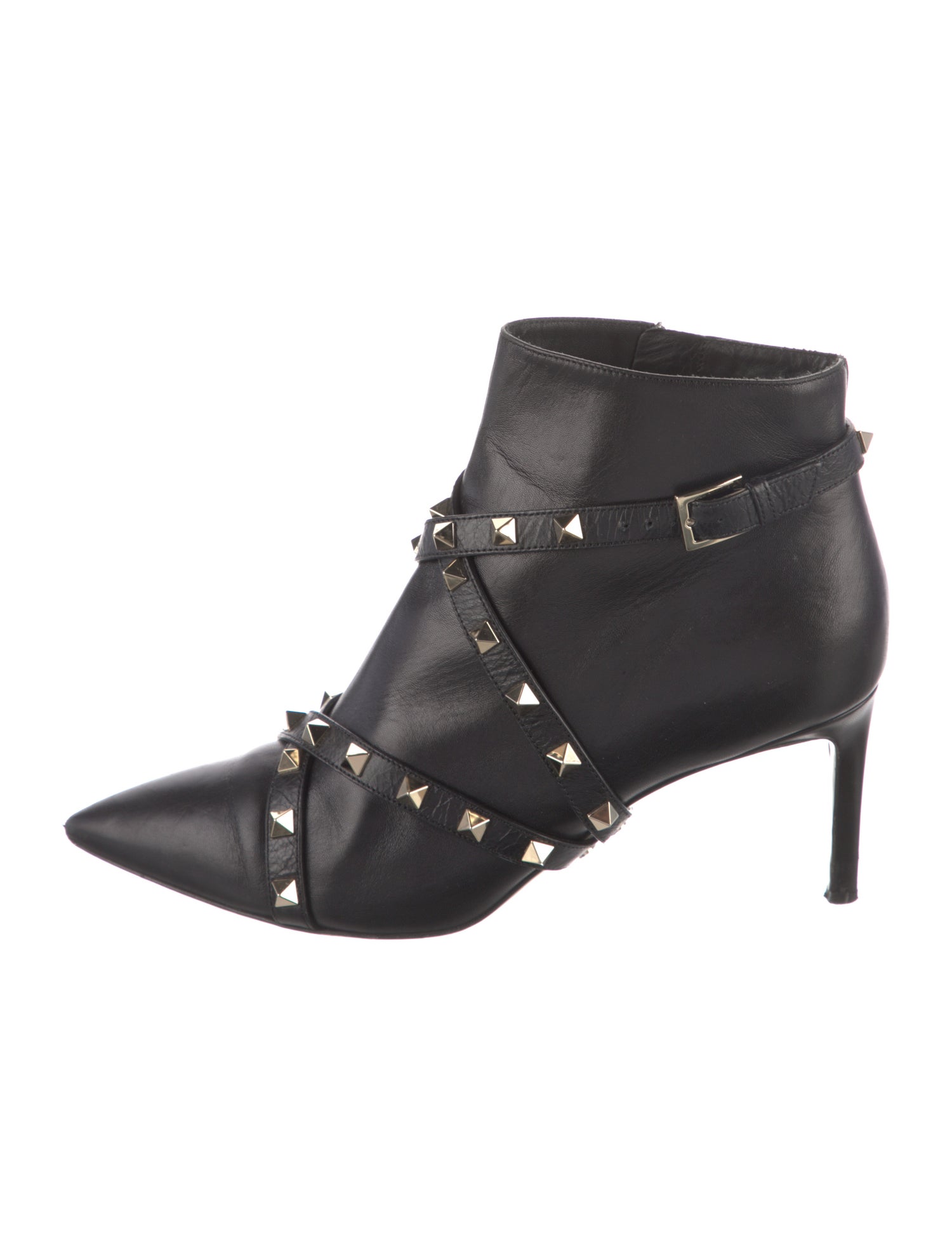 Valentino Rockstud Accents Leather Boots