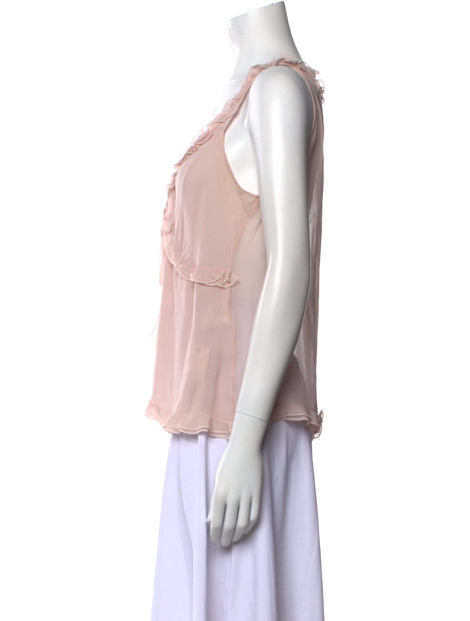 Valentino Silk V-Neck Blouse