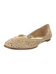 Valentino Canvas Crystal Embellishments D'Orsay Flats