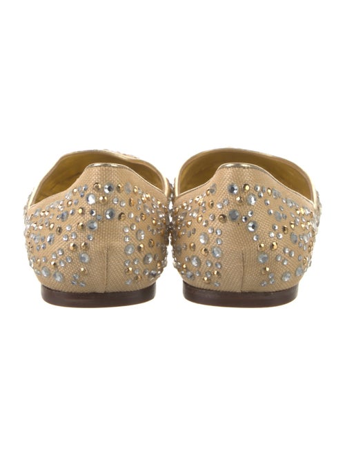 Valentino Canvas Crystal Embellishments D'Orsay Flats