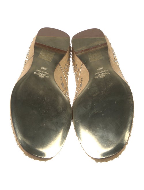 Valentino Canvas Crystal Embellishments D'Orsay Flats