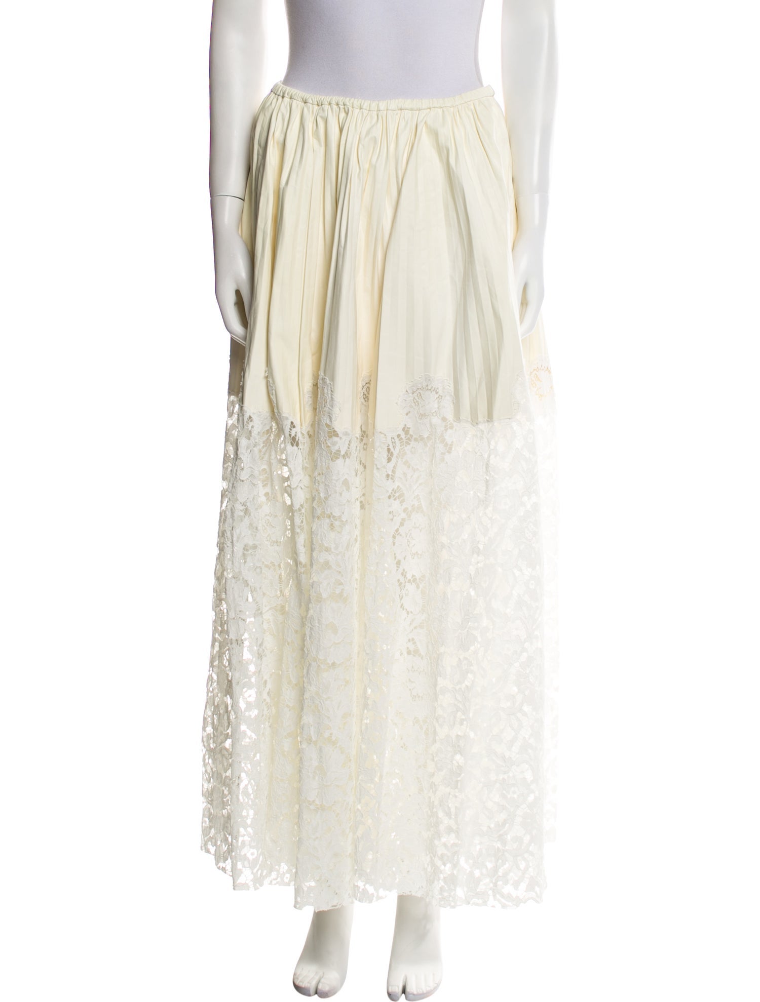 Valentino Lambskin Long Skirt