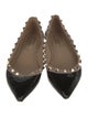 Valentino Rockstud Accents Patent Leather Ballet Flats