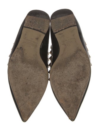 Valentino Rockstud Accents Patent Leather Ballet Flats