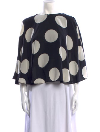 Valentino Silk Polka Dot Print Blouse