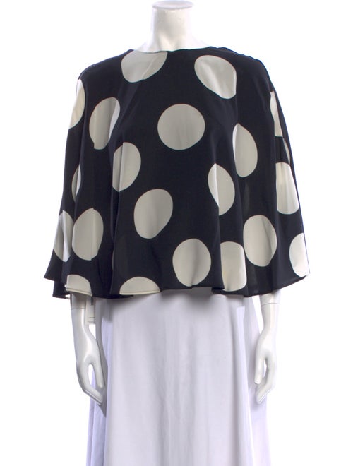 Valentino Silk Polka Dot Print Blouse
