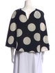 Valentino Silk Polka Dot Print Blouse