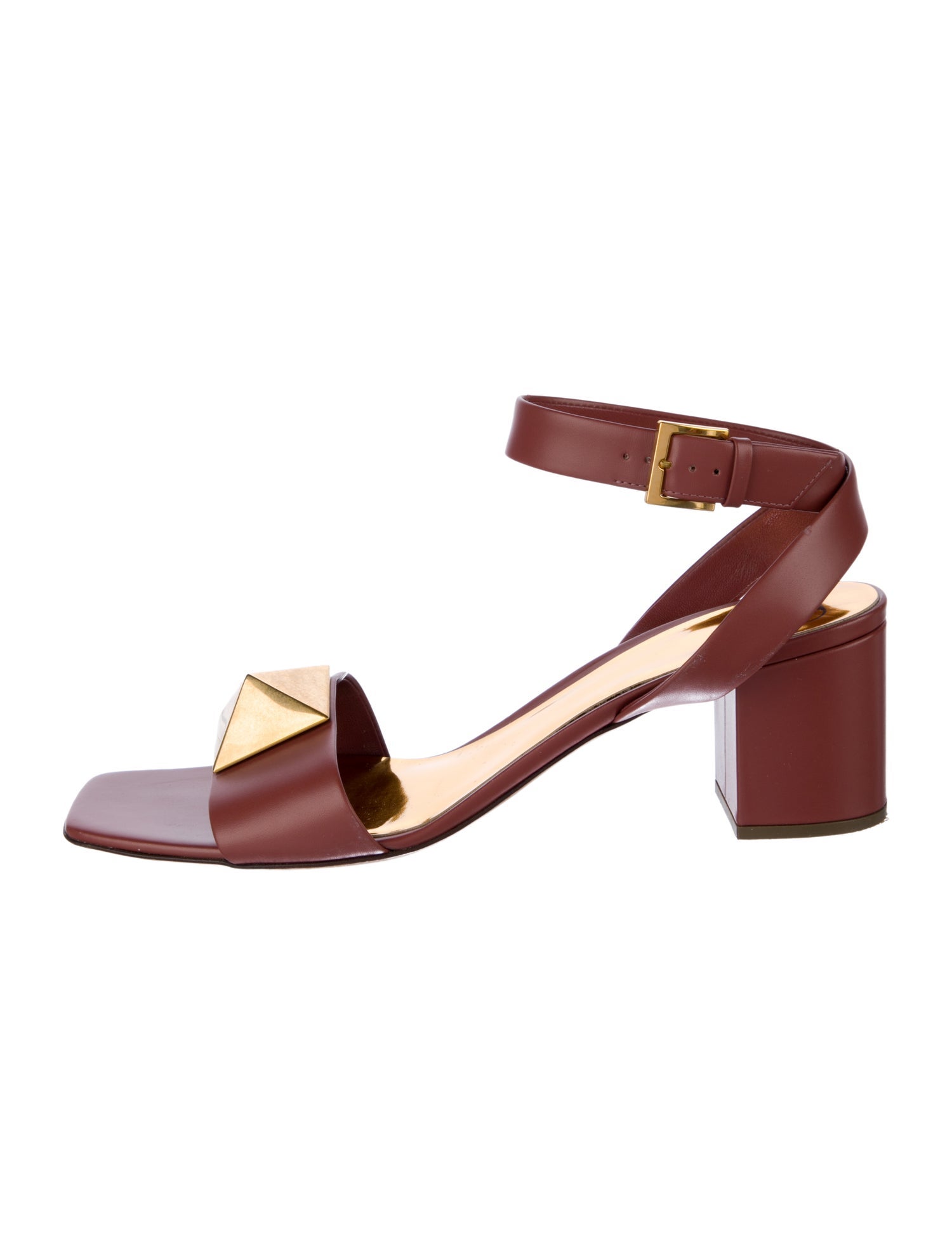 Valentino Rockstud Accents Leather Sandals