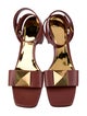 Valentino Rockstud Accents Leather Sandals