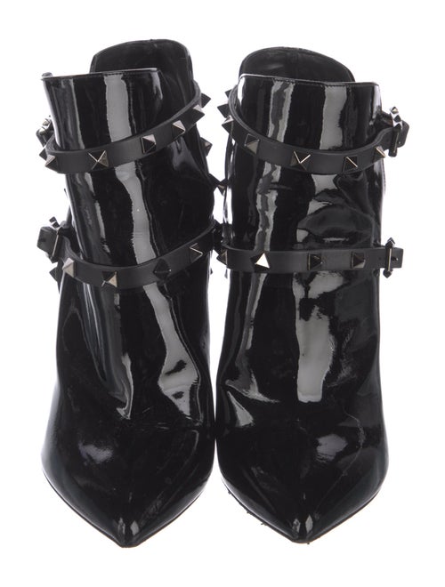 Valentino Rockstud Accents Patent Leather Boots