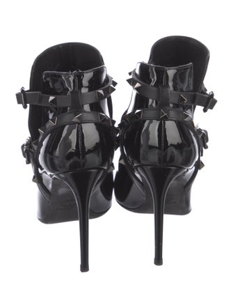 Valentino Rockstud Accents Patent Leather Boots