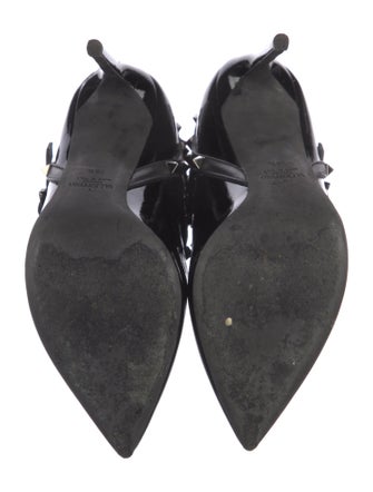 Valentino Rockstud Accents Patent Leather Boots