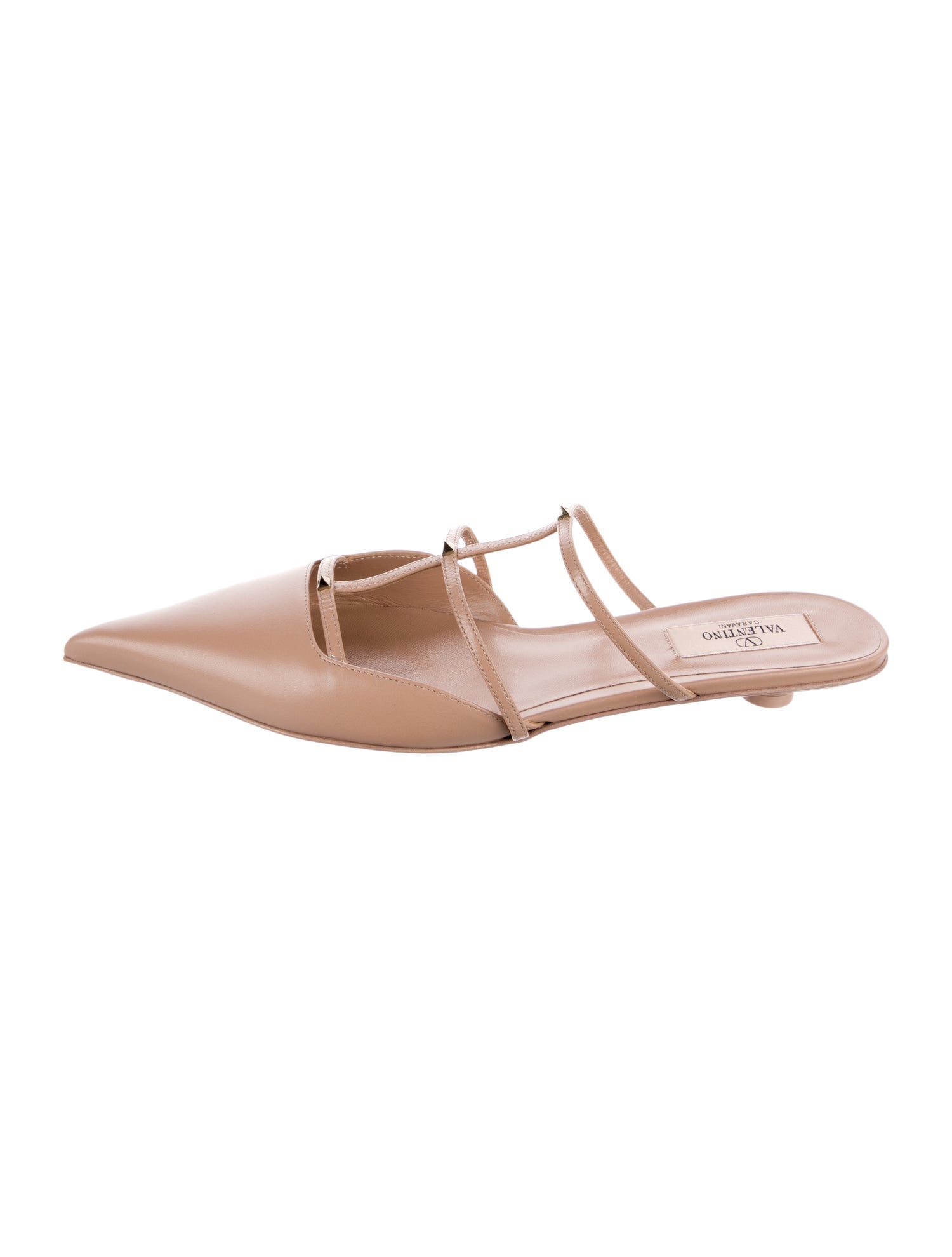 Valentino Rockstud Accents Leather Mules