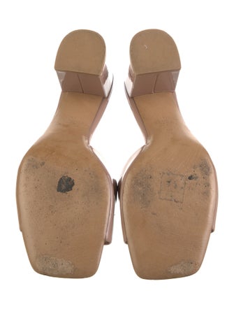 Valentino Rockstud Accents Patent Leather Slides