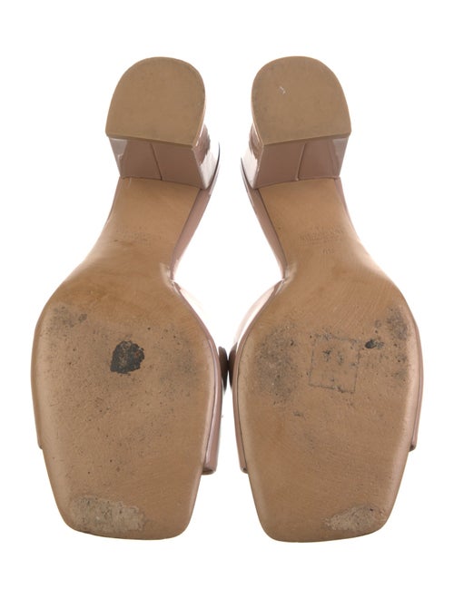 Valentino Rockstud Accents Patent Leather Slides