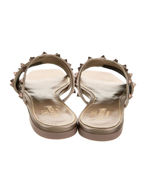 Valentino Leather Studded Accents Slides