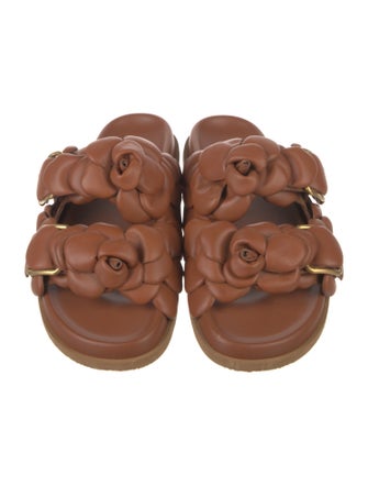 Valentino Leather Slides