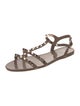 Valentino Rockstud Accents Rubber Gladiator Sandals