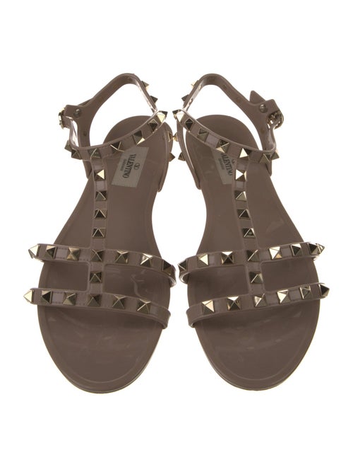Valentino Rockstud Accents Rubber Gladiator Sandals