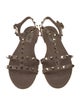 Valentino Rockstud Accents Rubber Gladiator Sandals