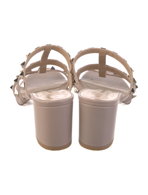 Valentino Rockstud Accents Leather Slides