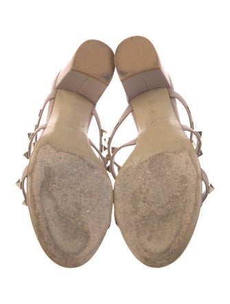 Valentino Rockstud Accents Leather Slides