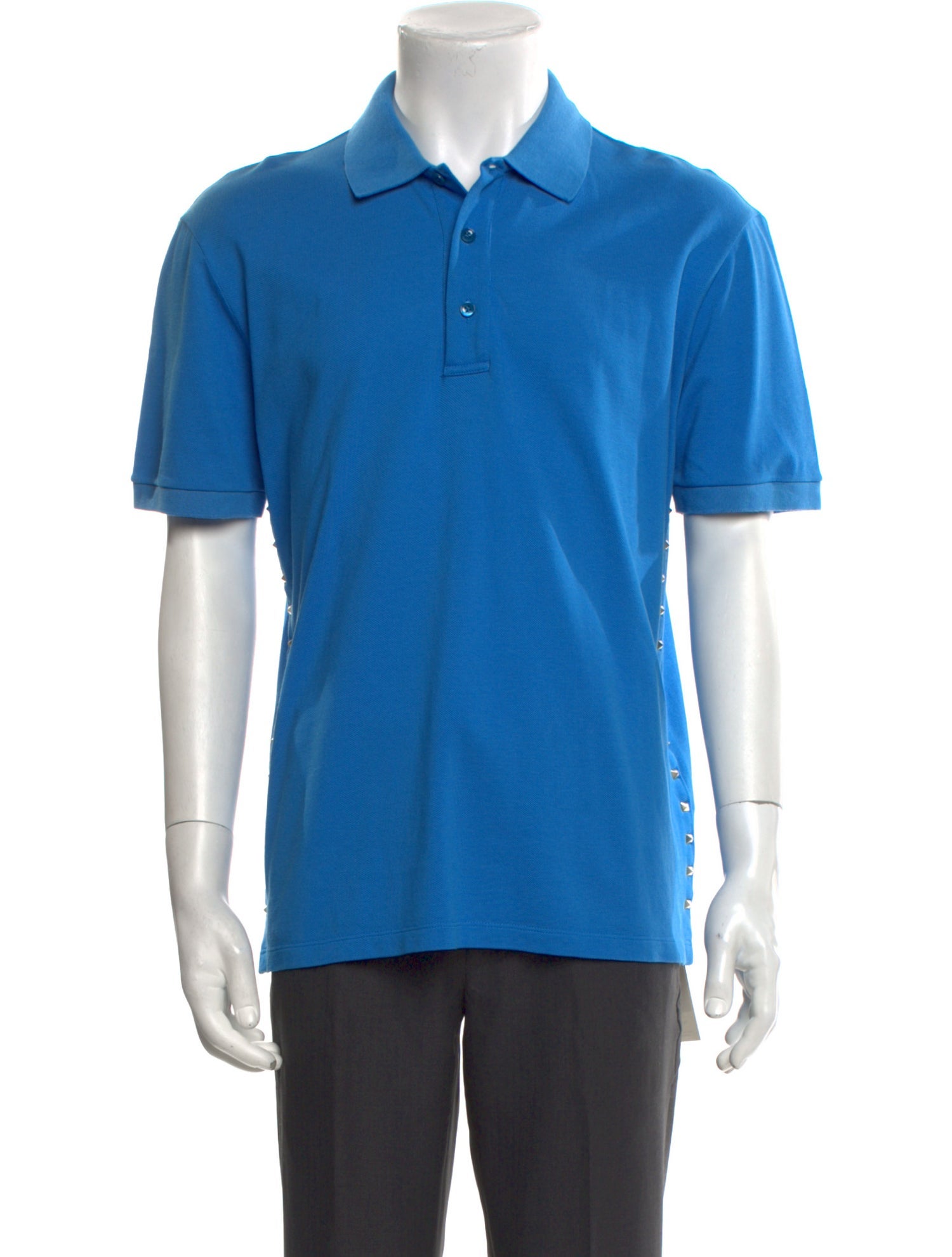 Valentino Rockstud Accents Collar Polo Shirt