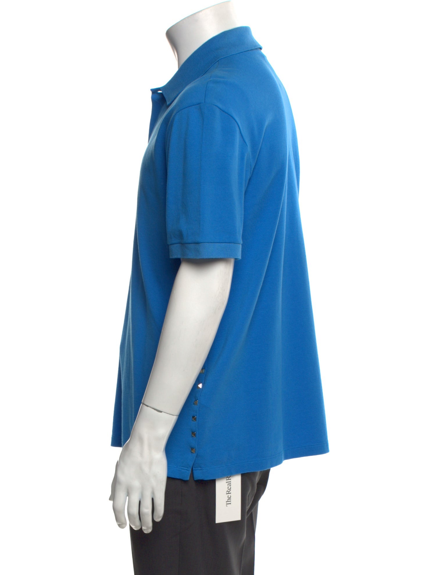 Valentino Rockstud Accents Collar Polo Shirt