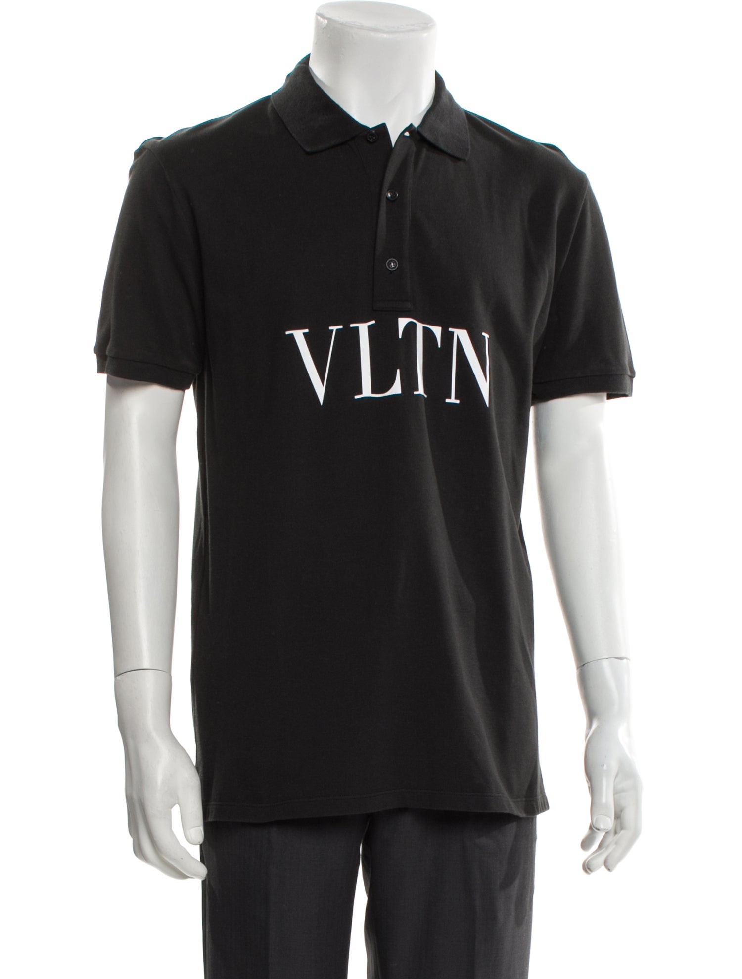 Valentino Rockstud Accents Graphic Print Polo Shirt
