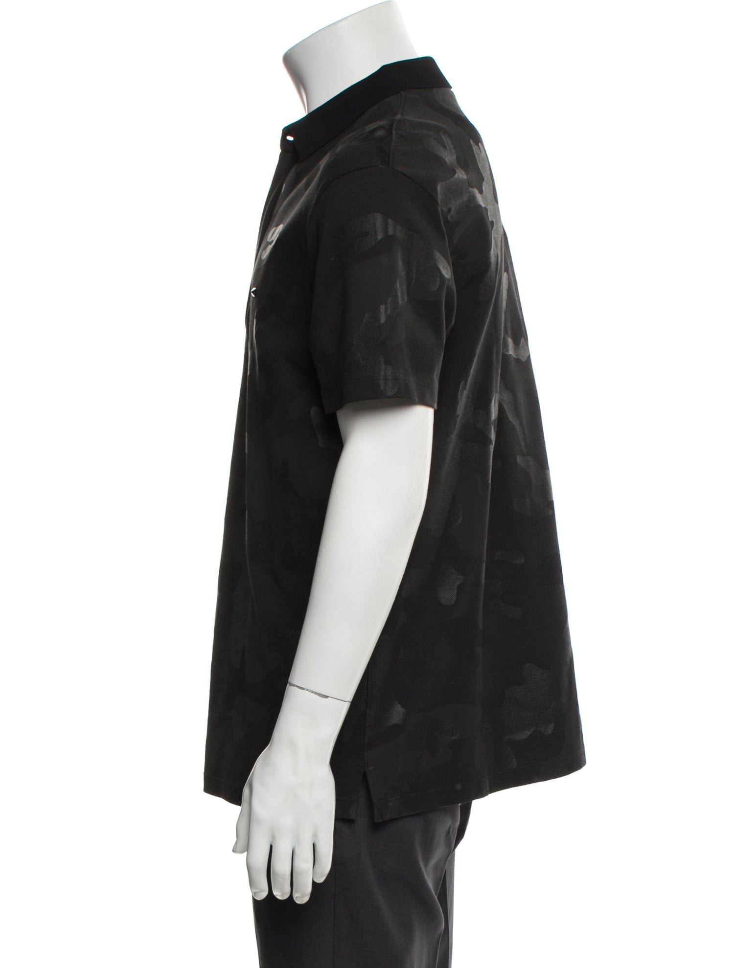 Valentino Rockstud Accents V-Neck Polo Shirt
