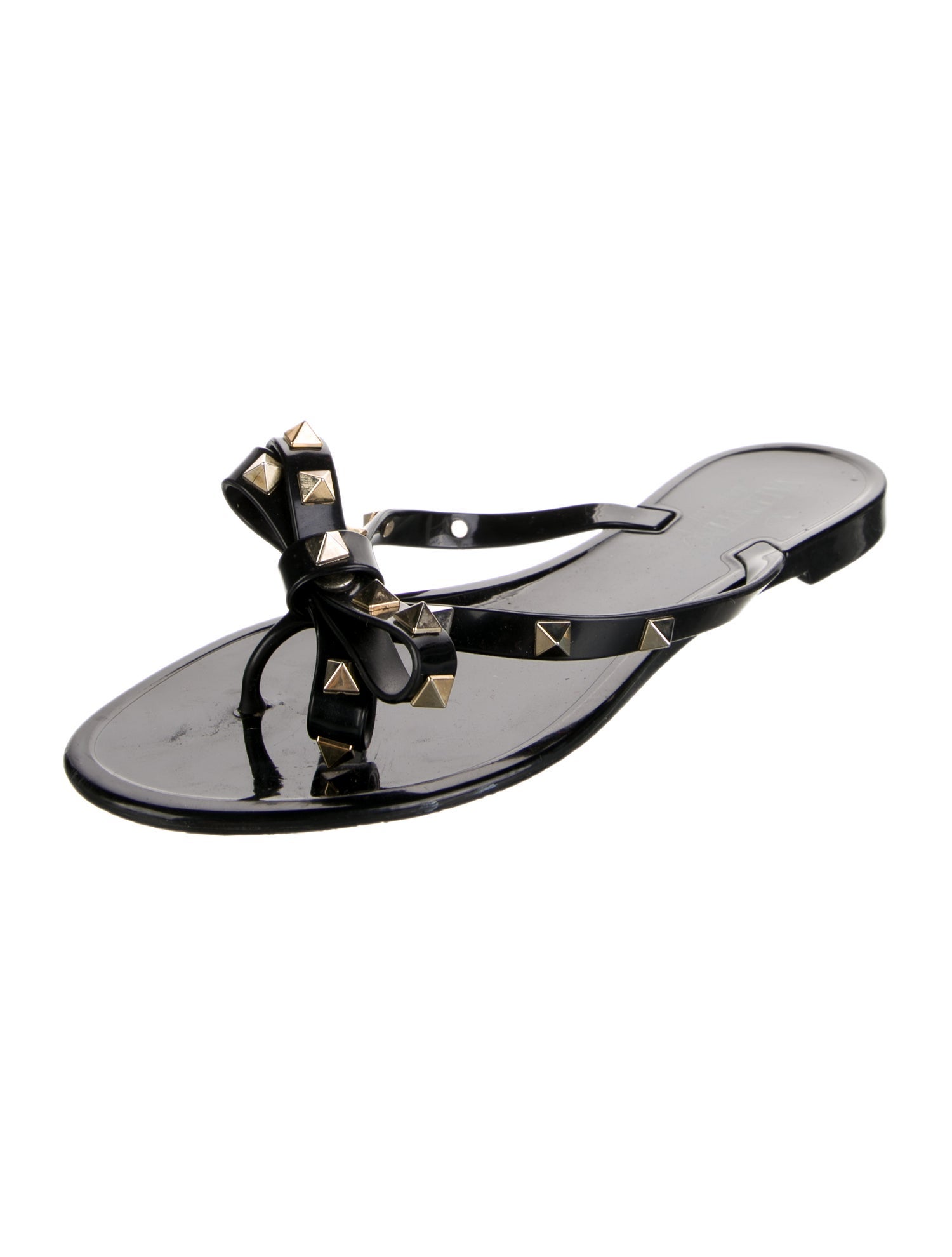 Valentino Rockstud Accents Rubber Slides