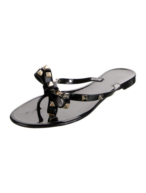 Valentino Rockstud Accents Rubber Slides