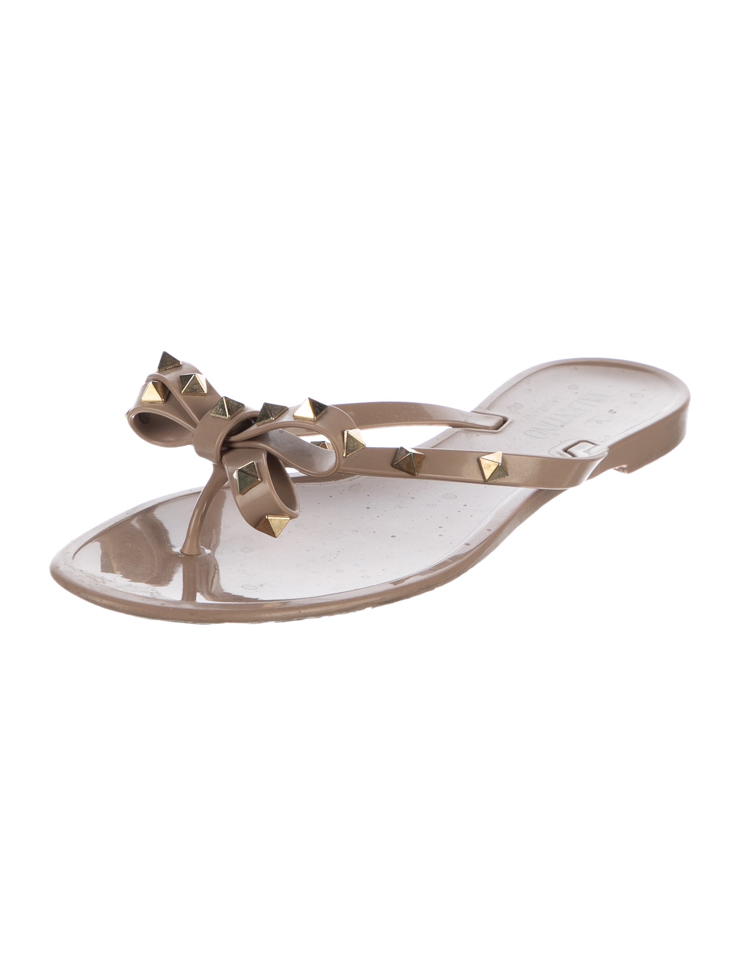 Valentino Rockstud Accents Rubber Slides