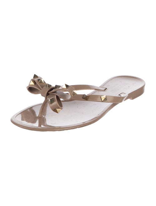 Valentino Rockstud Accents Rubber Slides