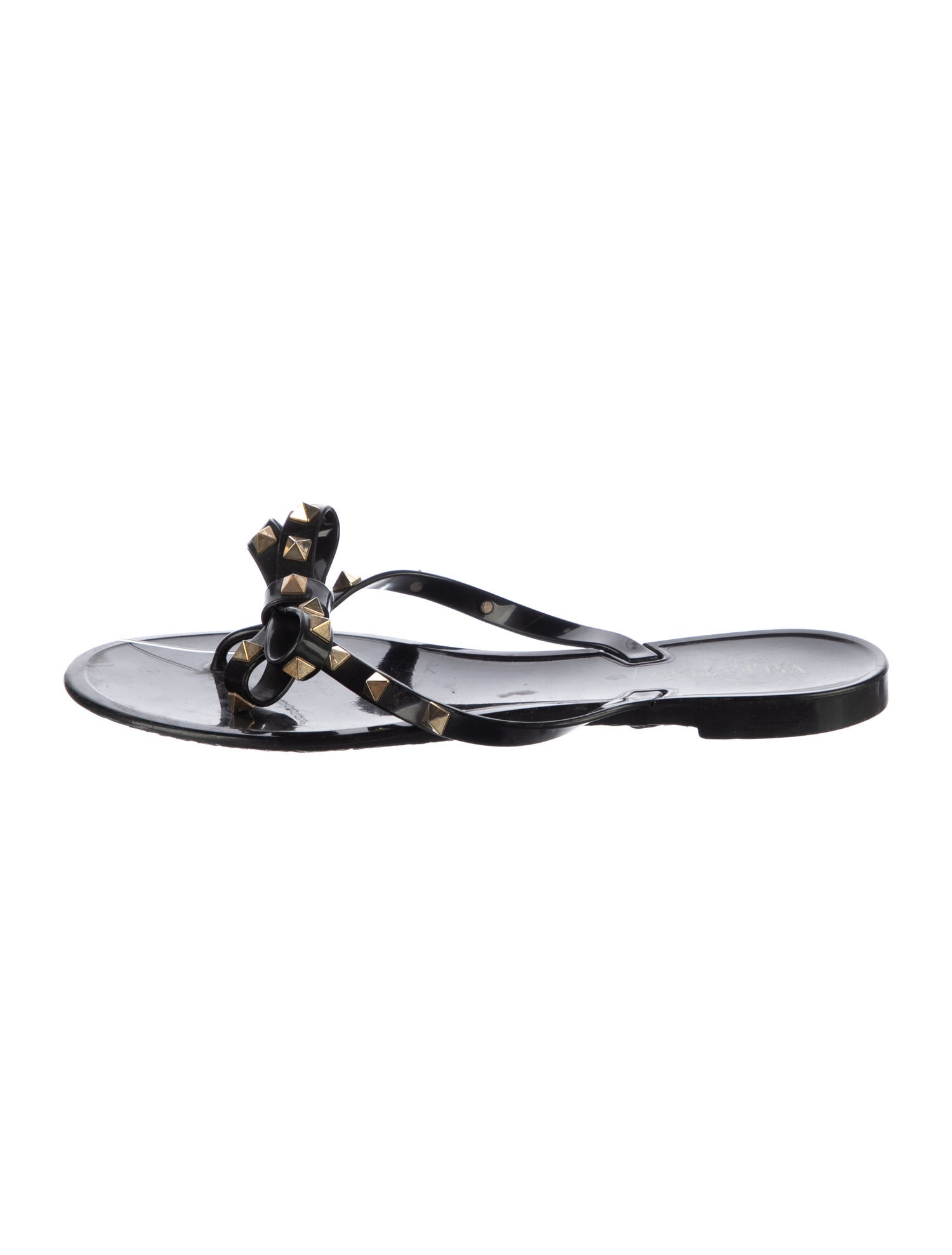 Valentino Rockstud Accents Rubber Slides