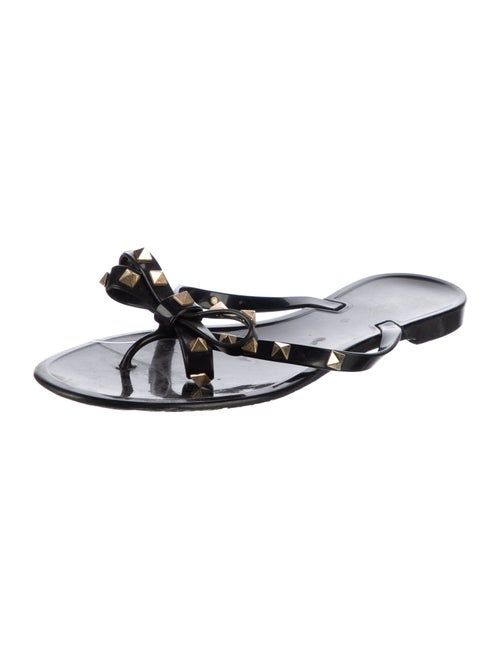 Valentino Rockstud Accents Rubber Slides