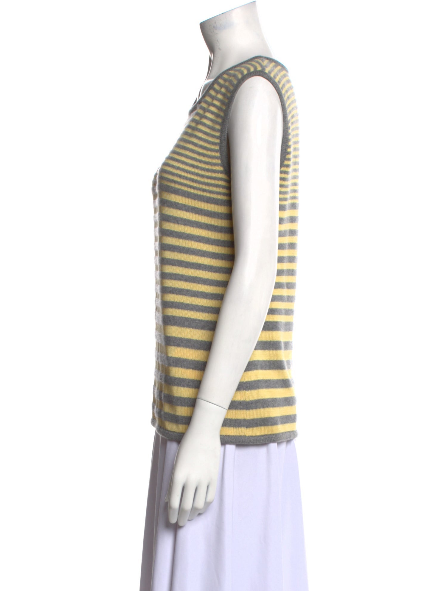 Valentino Striped Scoop Neck Sweater