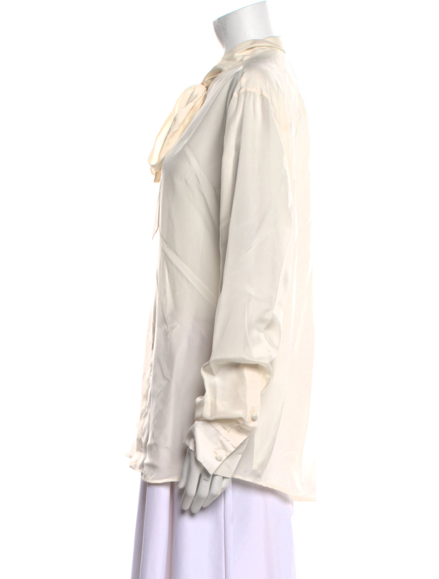 Valentino Silk Mock Neck Blouse