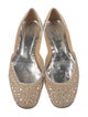 Valentino Raffia Crystal Embellishments D'Orsay Flats