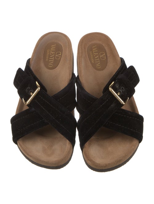 Valentino Velvet Slides