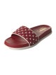 Valentino Rockstud Accents Leather Slides