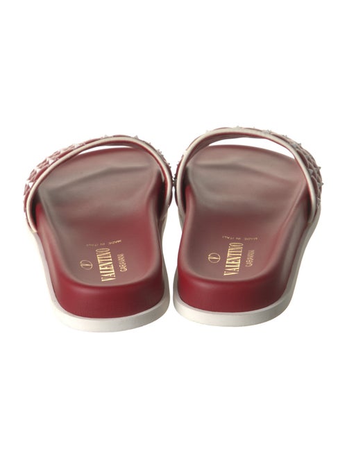 Valentino Rockstud Accents Leather Slides