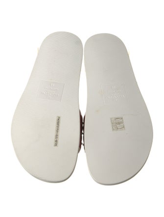 Valentino Rockstud Accents Leather Slides