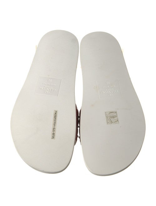 Valentino Rockstud Accents Leather Slides