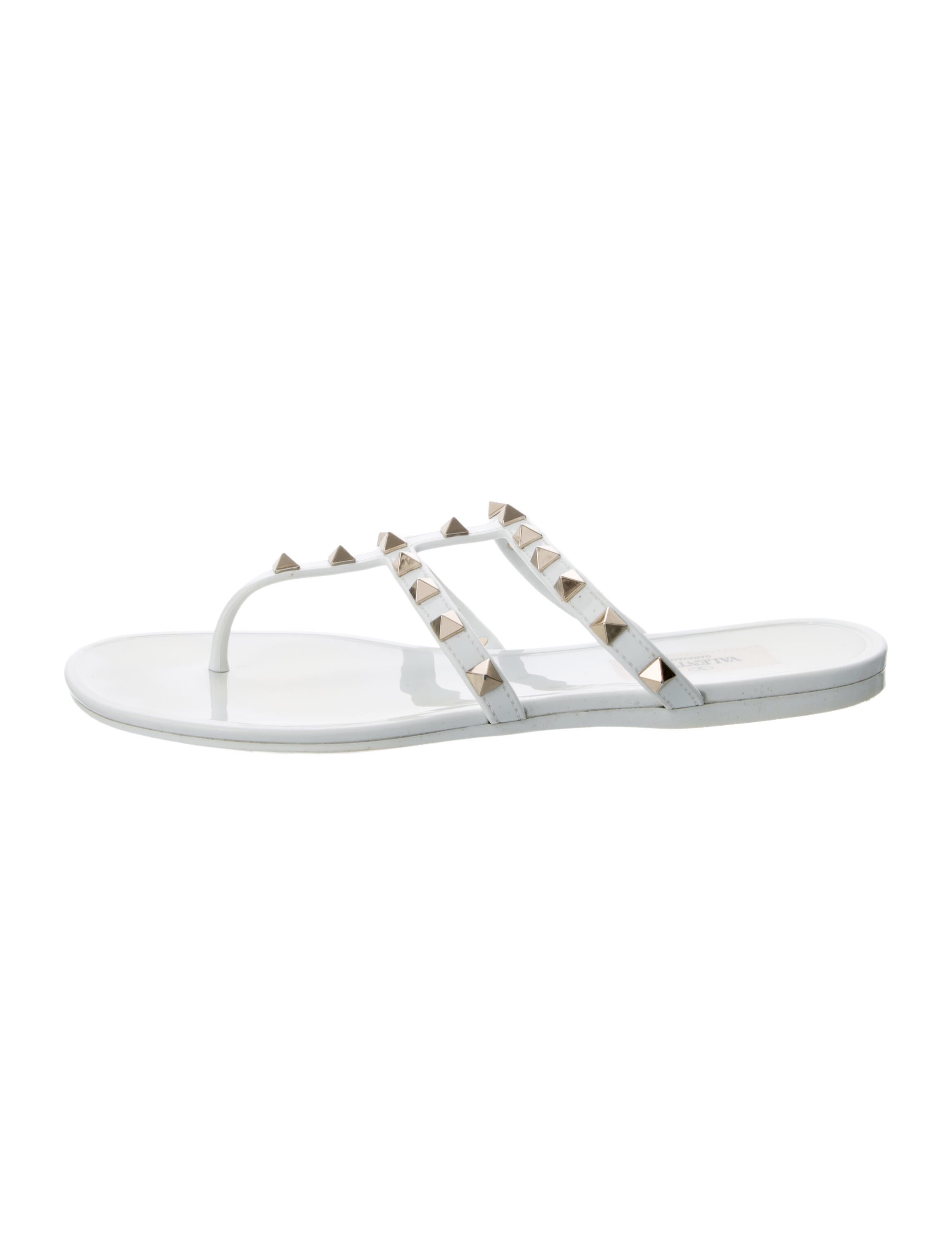 Valentino Rockstud Accents Rubber Slides