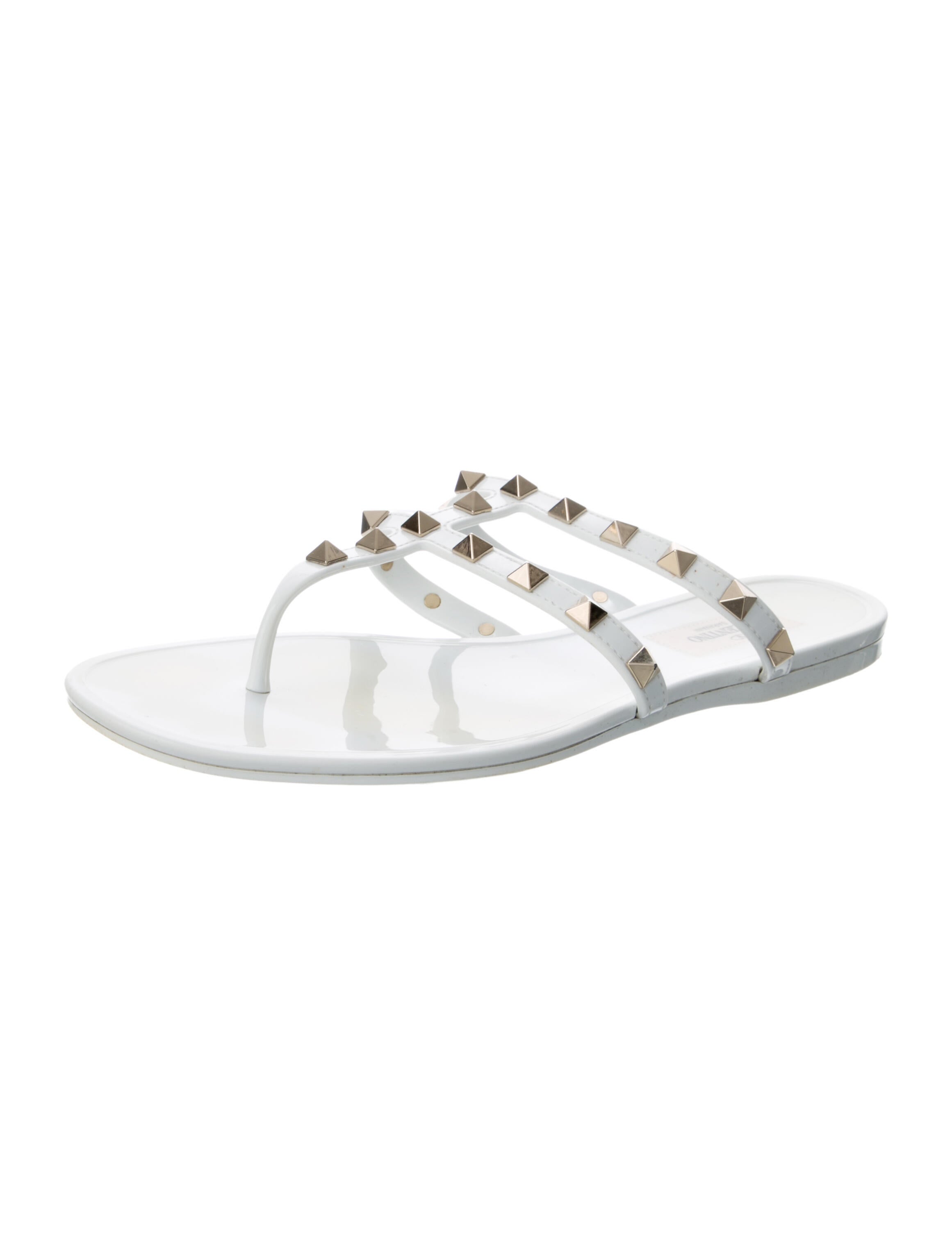 Valentino Rockstud Accents Rubber Slides