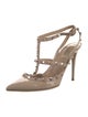 Valentino Rockstud Accents Patent Leather T-Strap Pumps