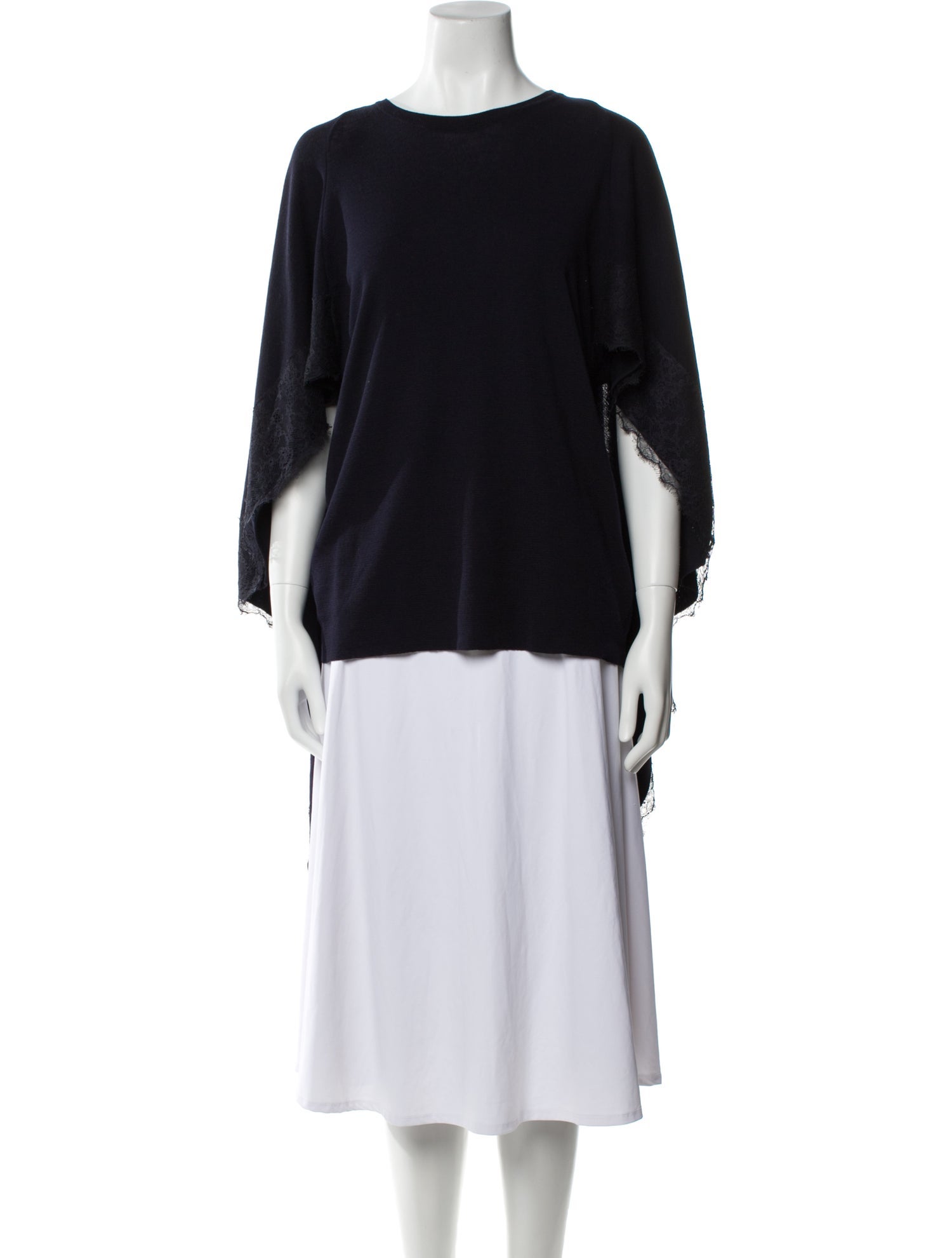 Valentino Virgin Wool Bateau Neckline Top