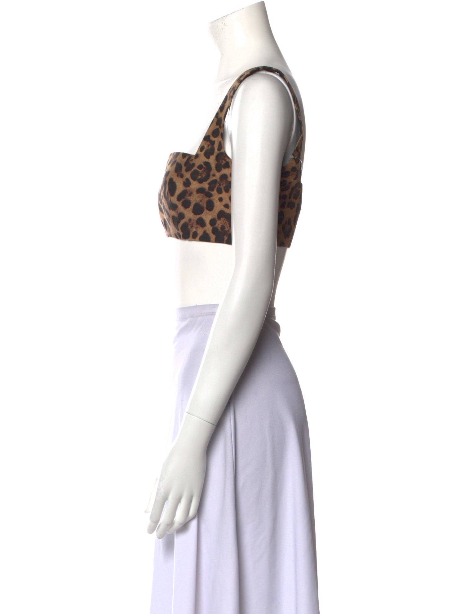Valentino Virgin Wool Animal Print Crop Top w/ Tags