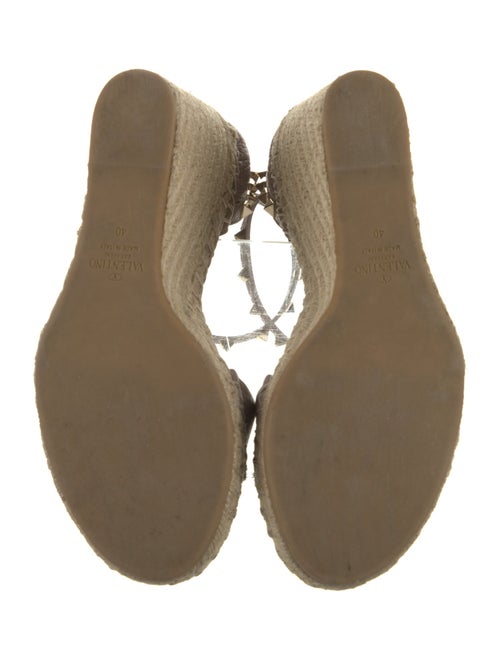 Valentino Rockstud Accents Leather Espadrilles